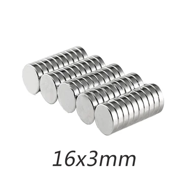 

20/50/100pcs N35 Strong Round Magnets Dia 16x3mm Rare Earth Neodymium Wooden Box Connection Magnet 16*3mm