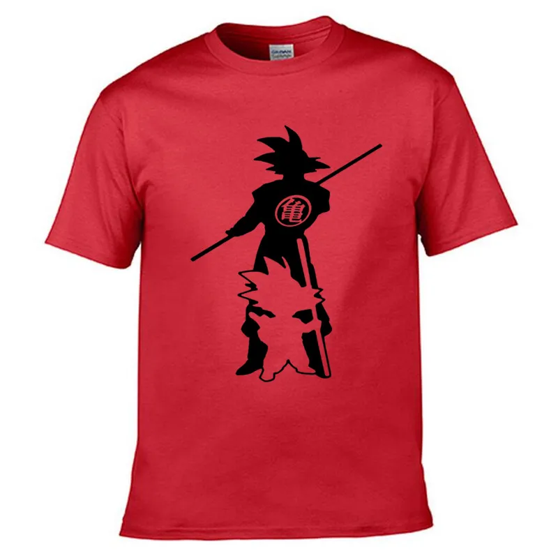 Новое поступление, футболка из японского аниме «Драконий жемчуг Z», Супер Saiyan, мужские футболки Son Goku, топы, Мужская одежда, хлопковая футболка - Цвет: 20