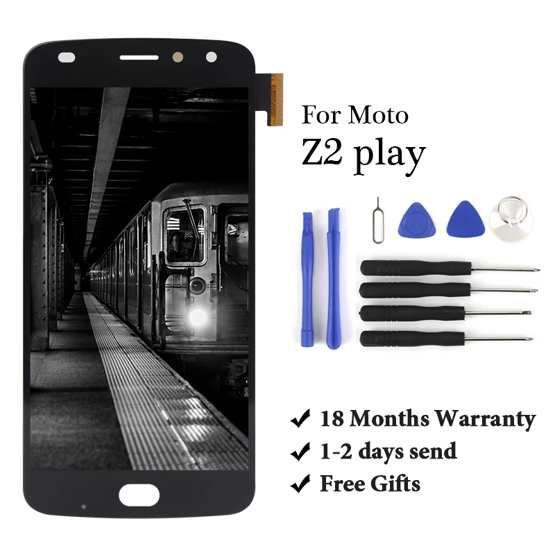 1 шт. для Motorola Moto Z2 Play ЖК-дисплей сенсорный экран дигитайзер XT1710 XT1710-01 в сборе с