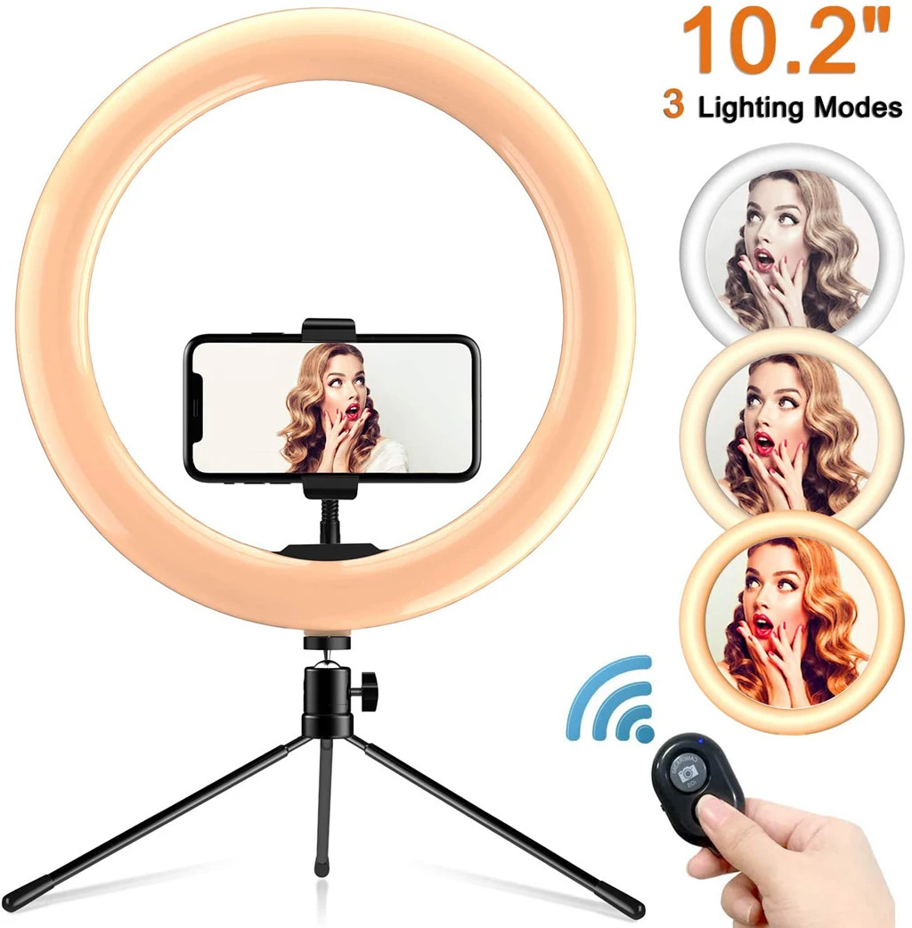 30 81 17 de descuento selfie anillo lampara anillo de luz led selfie con anillo de tripode para selfie telefono fotografia y video iluminacion para