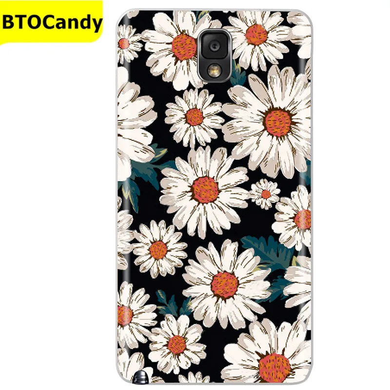 Soft Silicone Case For Samsung Galaxy Note 3 Case Cute Flower Soft TPU Case For Samsung Note 3 Note III Bumper Coque Funda Shell mobile pouch Cases & Covers