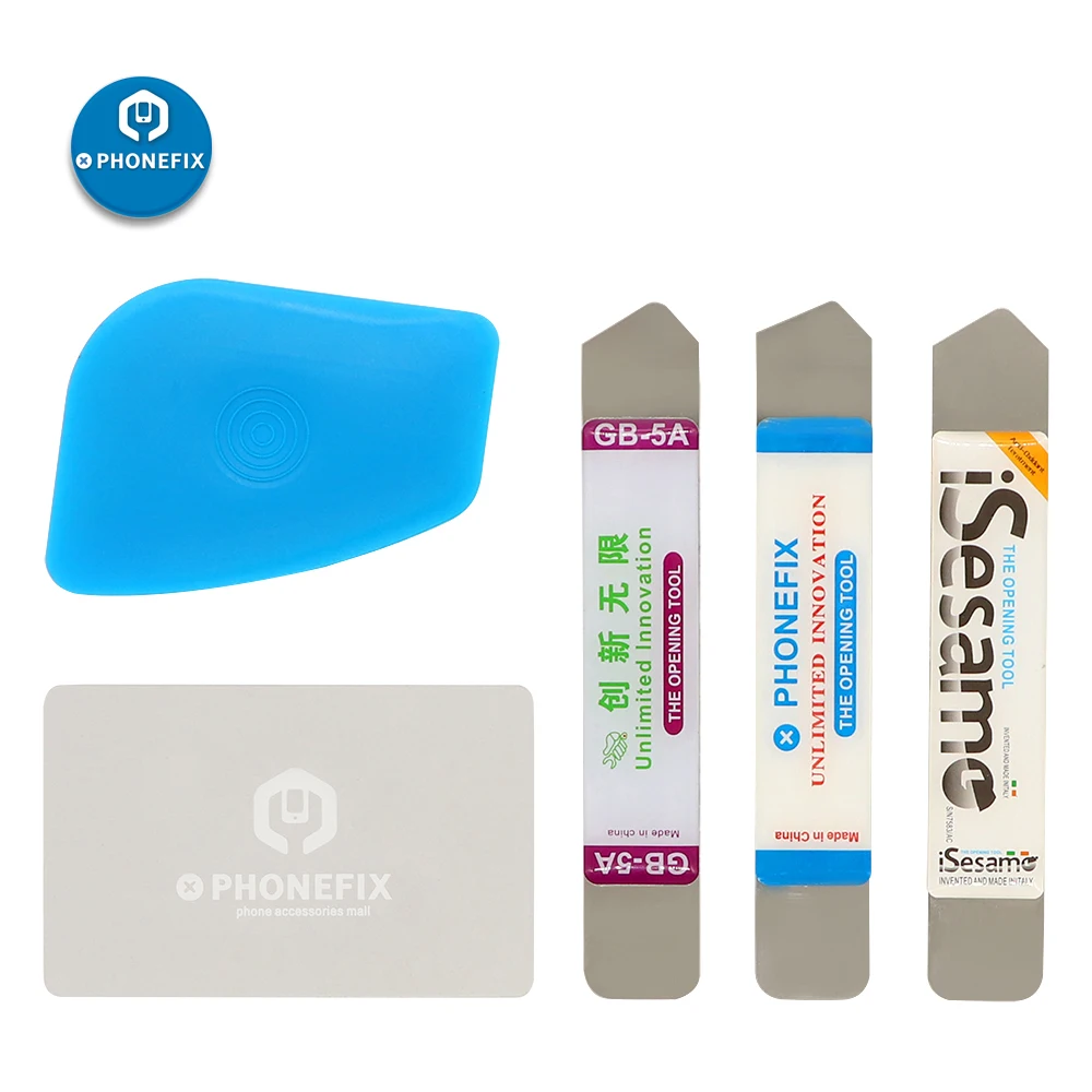 PHONEFIX-Hoja de palanca de tarjeta de plástico, raspador de apertura de pantalla de teléfono para iPhone rcouple, Kit de apertura de pantalla de teléfono, herramienta de reparación de desmontaje