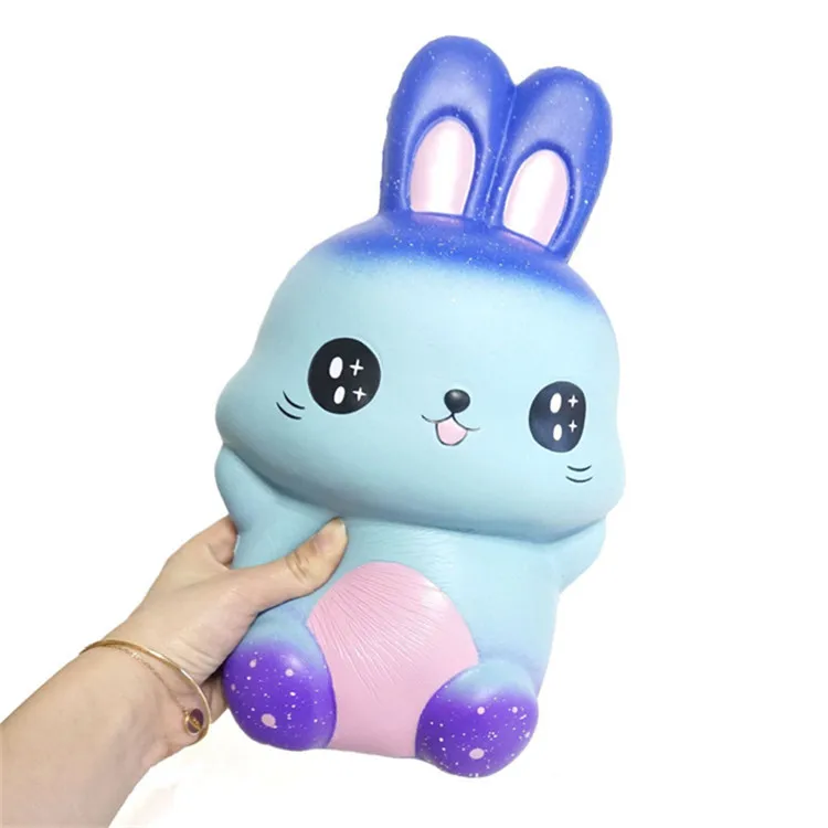 13 дюймов огромный Galaxy Rabbit Squishies игрушки 33 см милый PU Анти Стресс медленно поднимающийся сжимаются игрушки животных подарок для детей и украшения