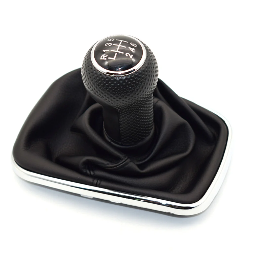 New 12mm 5 / 6 Speed Car Gear Shift Knob Lever Shifter Gaitor Boot for 1999-2004 Golf 4 IV MK4 R32 Bora MT