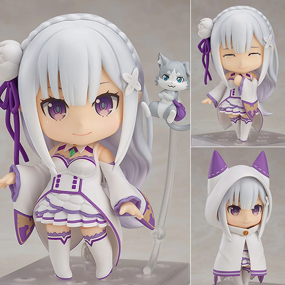 Tronzo Anime Re Zero Starting Life In Another World Emilia Puck Cute Action Figure Model Collectible Doll Toys Action Figures Aliexpress