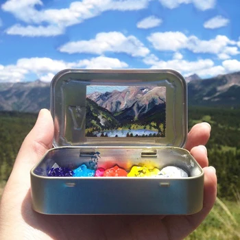 

Mini sketch iron box art supplies creative acrylic paint set diy hand-painted dye painting paint does not fade waterproof