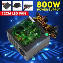 800W PCI SATA 220V ATX 12V Gaming Alimentation PC 24Pin/Molex/Sata 12CM VENTILATEUR LED Ordinateur Alimentation Pour PC De Bureau