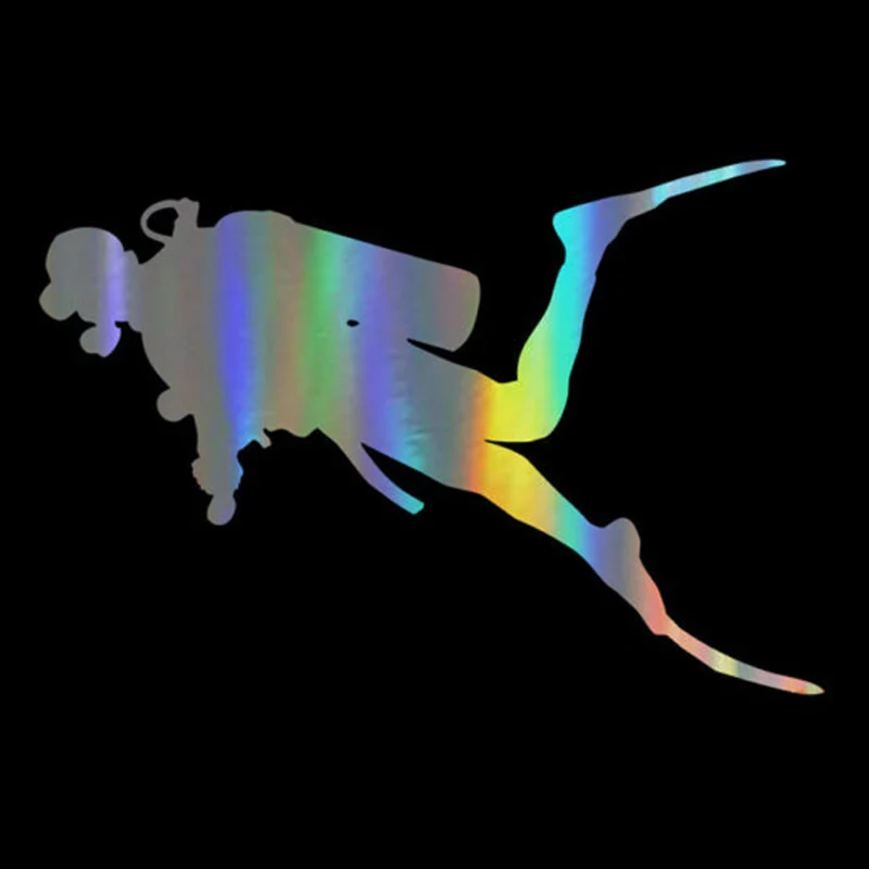 

Diver Snorkeling On Car Stickers Decals Funny rear windshield Bumper Window Cover scratches Decoration Accessories PVC18*12cm