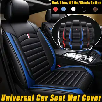 

1X Front Car Seat Cover Universal Breathable PU Leather Seat Cushion Protection Mat Pad Auto Seat Fit Interior Accessories black