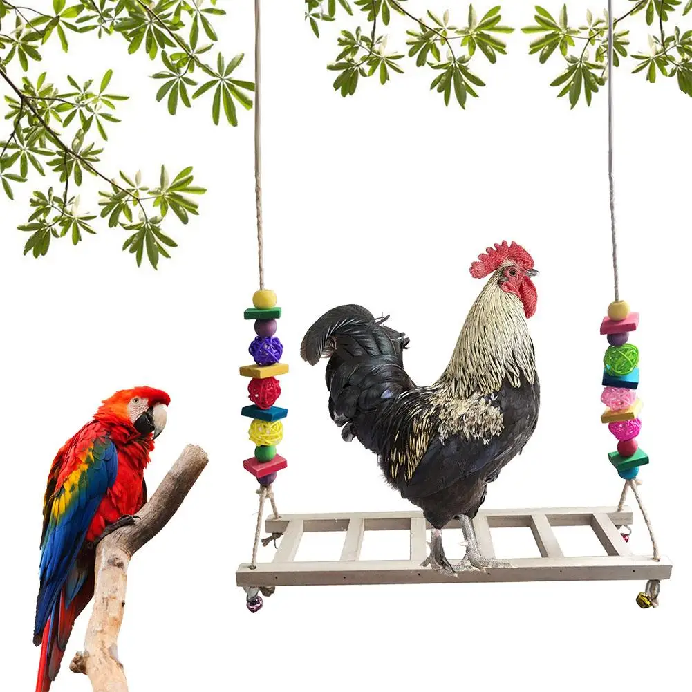 Columpio de pollo para percha para pájaros, juguete para mascotas, hamaca perfecta para gallinas, loros, guacamayo
