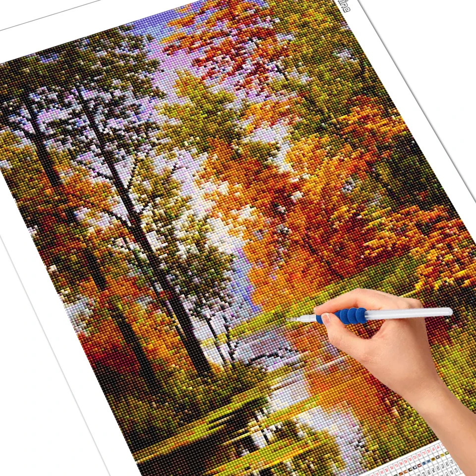 Evershine Landscape Diamond Painting Kit 5D DIY Cross Stitch Mosaic Sale Embroidery Autumn Scenery Crafts Gift Home Decor Diamond Painting Diamond Art Painting Kit Diamond Painting Set