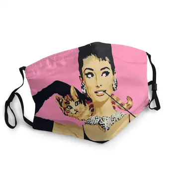 

Audrey Hepburn Washable Face Mouth Mask Fabric Anti Haze Protection Cover Respirator