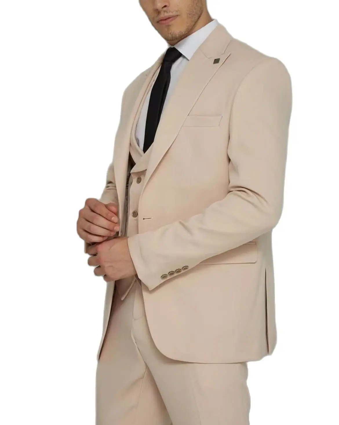 

Classic Costume Homme Men Suits Colors 3 Pcs Notch Lapel Fashion Groom Wedding Slim Fit Blazer Jacket+Pant+Vest Latest Deisgn