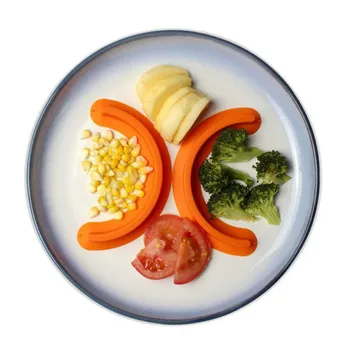 

VOGVIGO Essential Food Separator Safe Silicone Cubby Plate Divider Suction Cup Seal 2 Pack Small Food Cubby Plate Divider