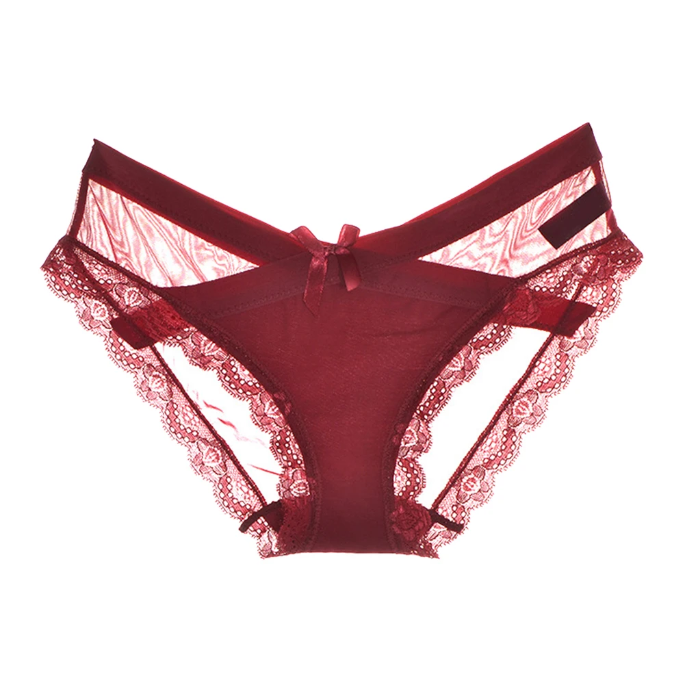 1 шт. женские сексуальные трусики кружевные бесшовные трусы с низкой талией