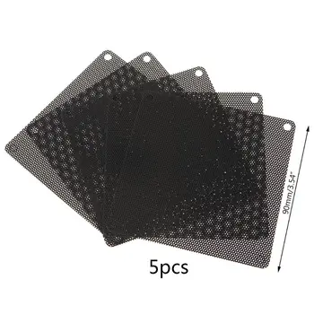 

5PCS PVC Fan Dust Filter PC Dustproof Case Cuttable Computer 90mm Mesh Black