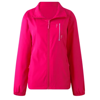 

wholesale Women Print large size Coat Thin section 2020 Spring Summer Zipper Pockets Female Windproof workshop Work clothes