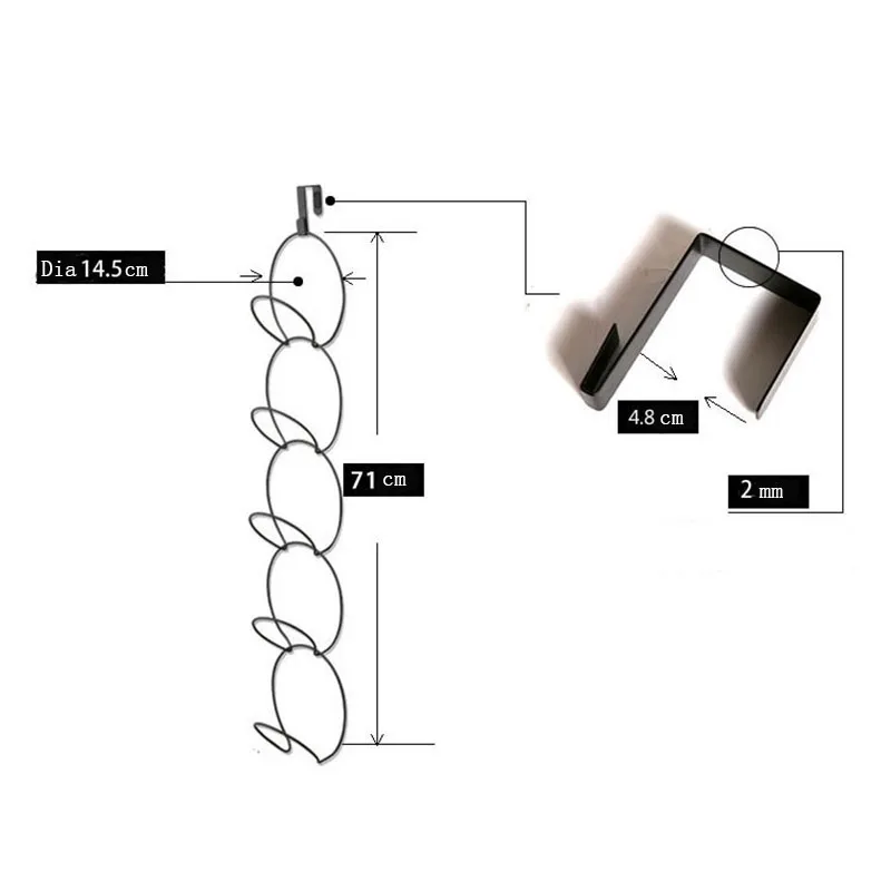 5 шт. в упаковке шкаф для шляп вешалка для двери крючки для Шапка Сумка Одежда Полотенце шарф Вешалка Висячие шапки Органайзер держатель