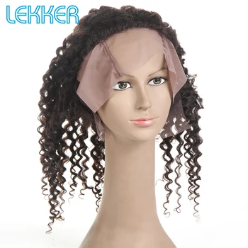 

Lekker Deep Wave 360 Lace Frontal Remy Hair Deep Wave Closure 10''-20'' Human Hair Lace Closure