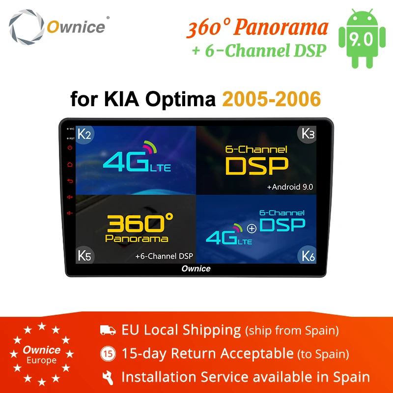 Ownice 8 ядер Android 9 0 2Din 4G 360 панорама DSP автомобильный DVD радио плеер K5 K6 GPS навигация