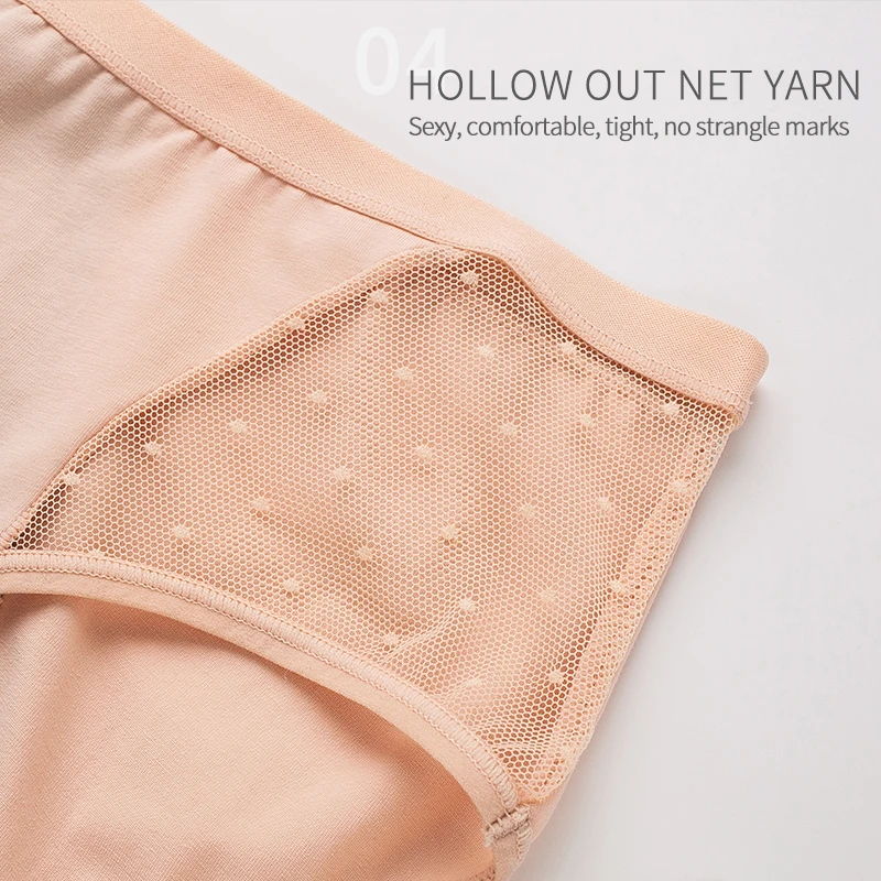 Menstrual Panties 4 Layers Bamboo Women Period Underwear High Absorbency Soft Breathable Leakproof Lingerie Easy Clean Panties 6