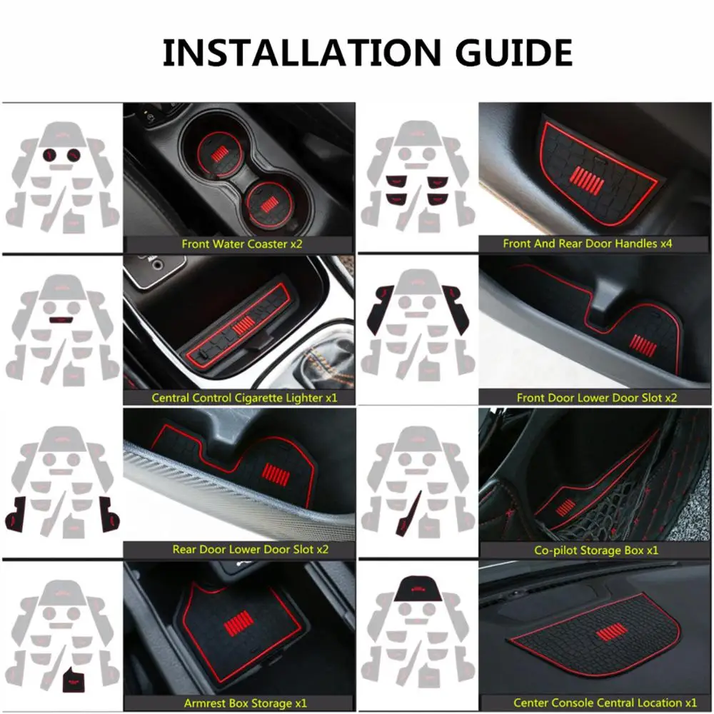 Car Door Slot Shockproof Mats for 2017 2018 2019 Jeep Compass Interior Accessories Water Cup Holder Armrest Box Antidust Pad Mat Car Door Slot Shockproof Mats for 2017 2018 2019 Jeep Compass Interior Accessories Water Cup Holder Armrest Box Antidust Pad Mat