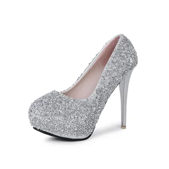 

12CM super high heel rhinestone stiletto shoes wedding bride bridesmaid high heels temperament women's banquet high heels