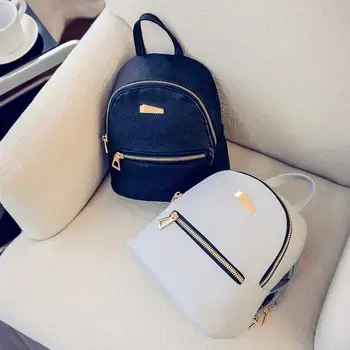 

3 Color Mini Women Bag backpack Rucksack Backpack Faux Leather PU Waterproof Girls Wear Resistant