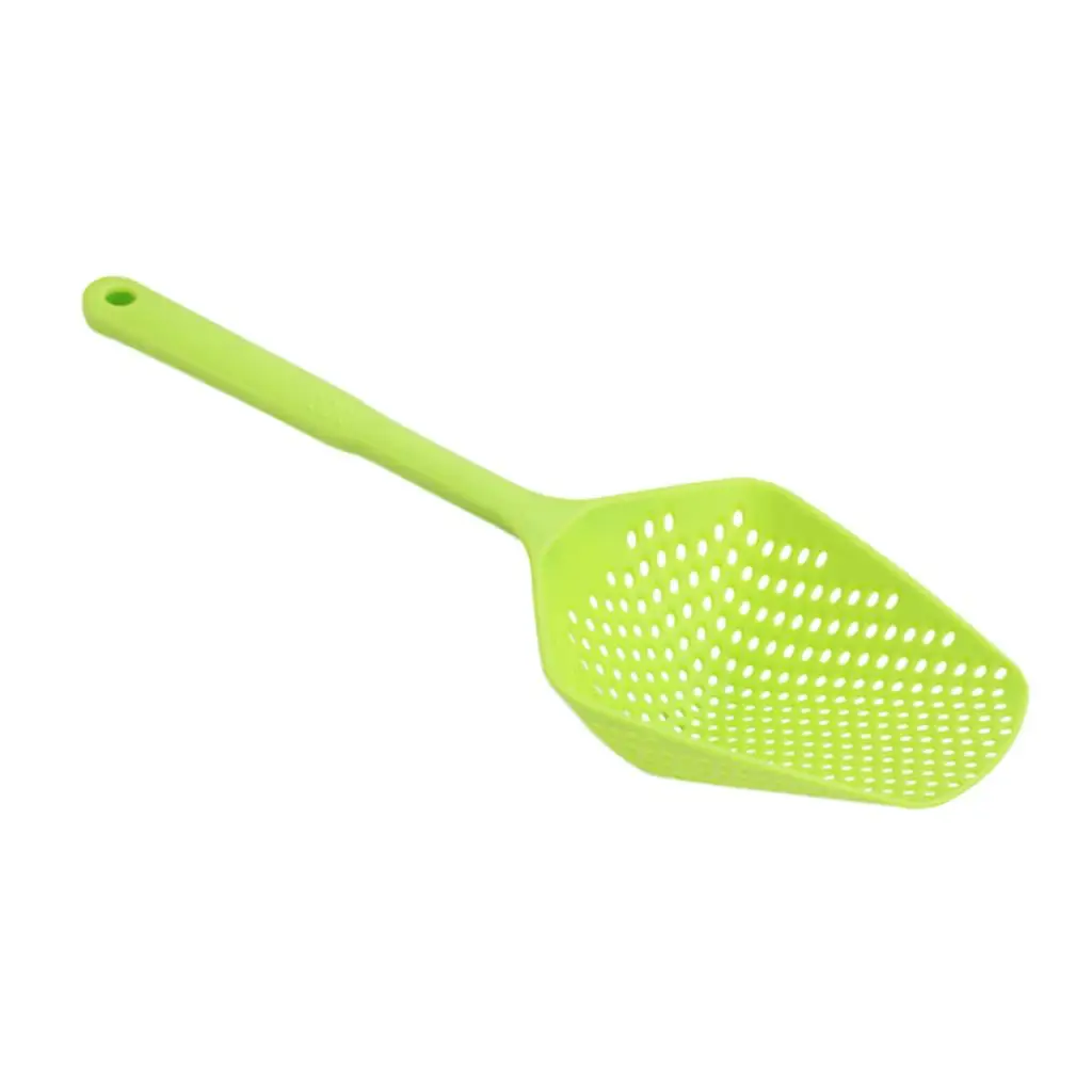 Scoop Colander Strainer Slotted Spoon, Large, Multi-color Can Choose Coffee Plastic Feed Scoop