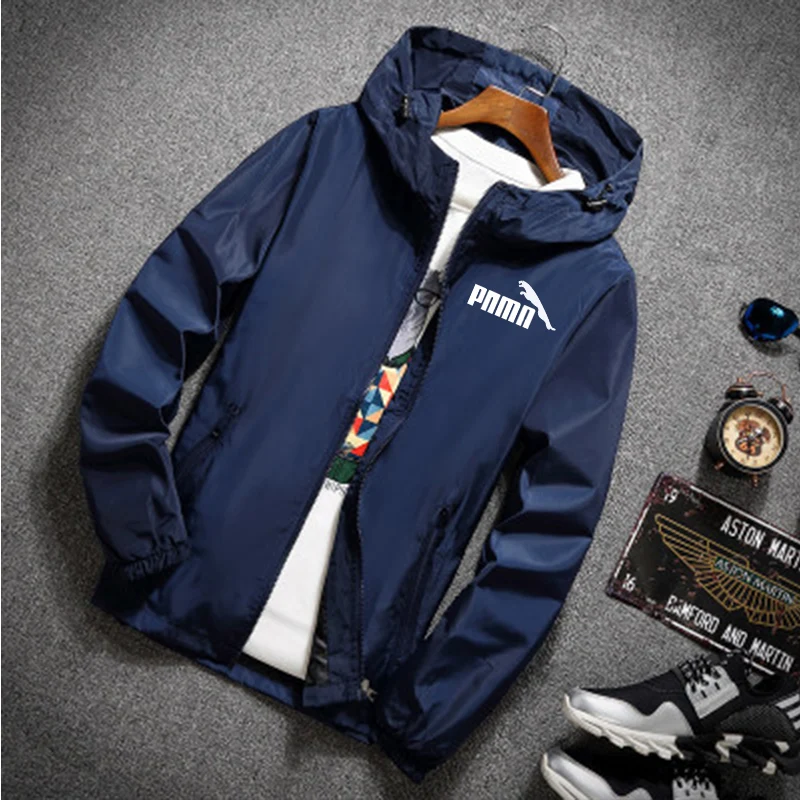 

Brand men's jacket large size jacket 2020 spring and autumn thin section lined couple outdoor sunscreen casual windbreaker