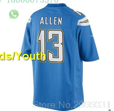 for kids youth Лос-Анжелес А+++ качество Детская Молодежная Мелвин Гордон 28 Joey Bosa 99 Philip Rocks 17 Junior Seau 55 Keenan Allen 13 jersey - Цвет: for kids youth