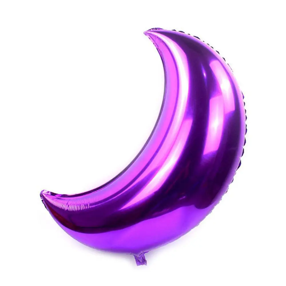 purple 36 дюймов Большой лунный свет Фольга Гелий воздушные шары, Классические игрушки для детей День рождения Свадебные украшения поставки Большая Луна воздушные шары для детей подарок - Цвет: purple