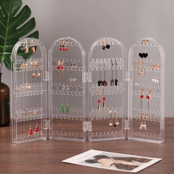 

Earring Display Stand Transparent Foldable Jewelry Rack Necklace Organizer Jewelry Display Rack Jewelry Organizer Earring Holder