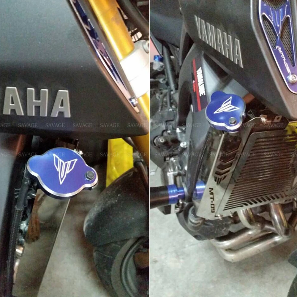 Для YAMAHA MT09 FZ09 MT 09 FZ 2014 2015 2016 крышка радиатора резервуара для воды аксессуары