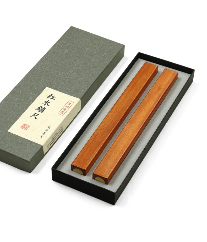 Paperweights Chinese Ink Painting Rosewood Paperweight 2pcs Customized Brush Calligraphy Paperweights Wooden Paper Pressing Prop Paperweights Chinese Ink Painting Rosewood Paperweight 2pcs Customized Brush Calligraphy Paperweights Wooden Paper Pressing Prop