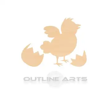 

10 pieces Baby Chick Laser Cut Wood Shape Craft Supply