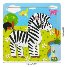 

9 Pcs Early Education Animal Puzzles Learning Playset Toy Set Educational Kit for Adults Families and Kids Ages 3 and Up