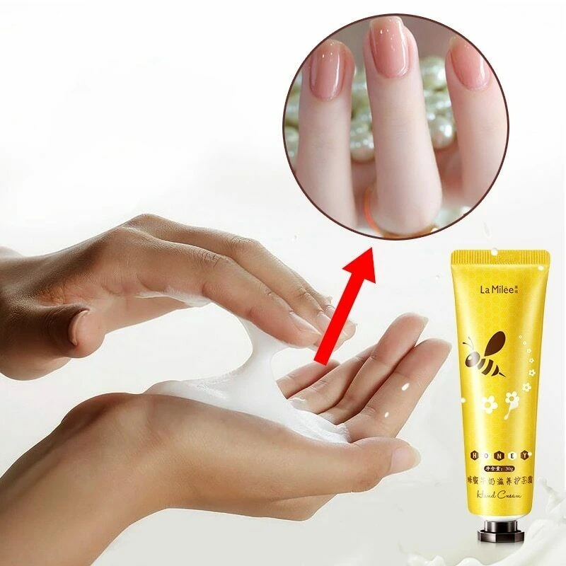 LAMILEE 30g Hydrating Honey Hand Cream Anti Dryness Moisturizing Anti chapping Whitening Hand Care Lotion for 3