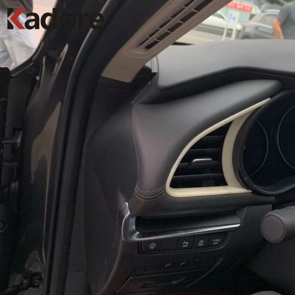 Для Mazda 3 M3 Axela углеродное волокно передний Вентиляционный Выход крышка отделка молдинг автомобиля Стайлинг Аксессуары для интерьера