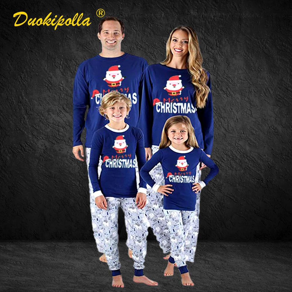 Рождественские Семейные сочетающиеся пижамы для мамы папы дочери сына