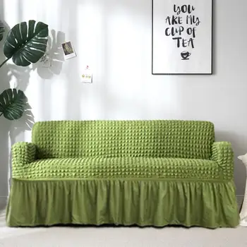 

Japanese All-inclusive Sofa Cover Popcorn Woven Bubble Plaid Stretch Sofa Cover Sofa Cushion Sofa Cover Full Cover Furniture Pr