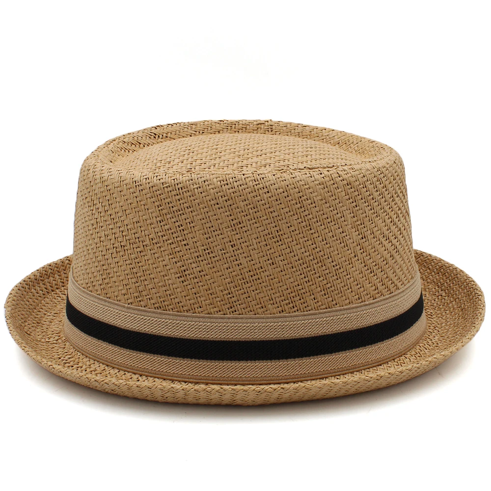 Classic Straw Pork Pie Hats for Men and Women - Summer Fedora Trilby Sunhats 6 He3a08ad3b2294de7a23a43ad77ef2e01w