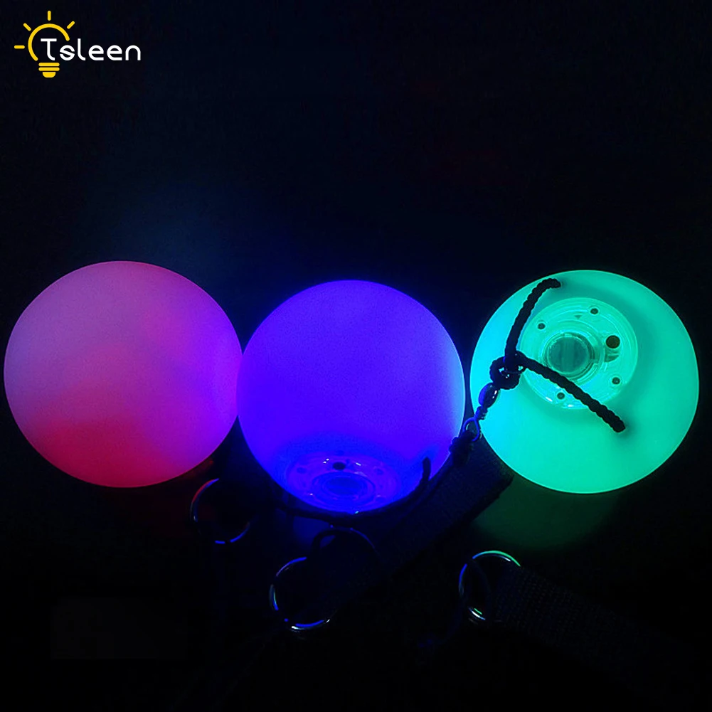 1/2/4Pcs Colorful Belly Dance Balls RGB Glow LED POI Thrown For Hand Props Stage Performance Accessories | Лампы и освещение