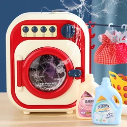 Machine à laver pour enfants, jouet de Simulation de maison de jeu, Mini jouets électriques rotatifs, nettoyage cinétique, jouets préscolaires pour filles 