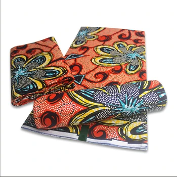 

Newest African Wax Fabric Atretch Ankara Print Fabric Batik Cotton Golden Wac Quality Brode Wrapper Material Stuff For Sewing