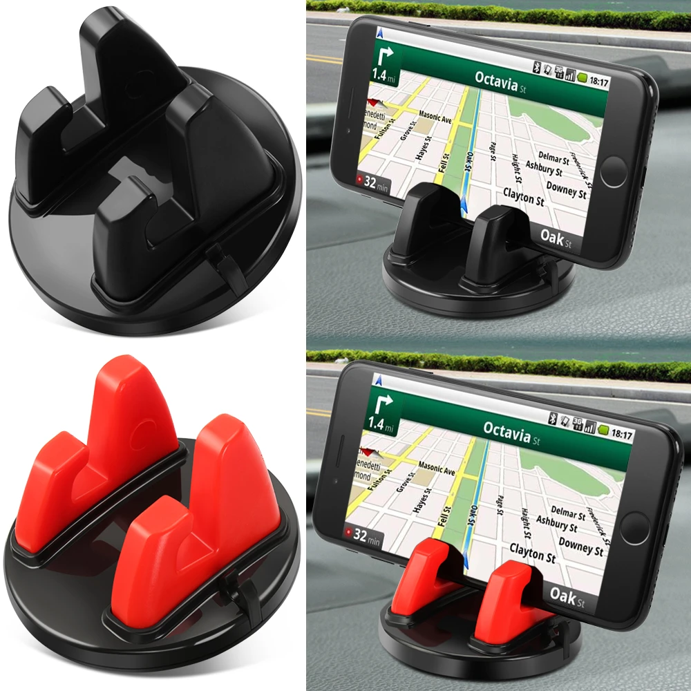 Først tørst gardin 360 Degree Car Phone Holder Soft Silicone Anti Slip Mat Mobile Phone Mount  Stands Support Car Gps Dashboard Bracket - Car Tax Disc Holders - AliExpress