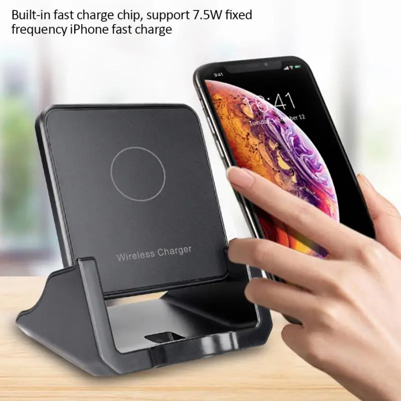 Qi Wireless Charger Fast Charging Phone Holder Stand desk for Samsung iPhone 11 x xs xr chargers huawei | Электроника