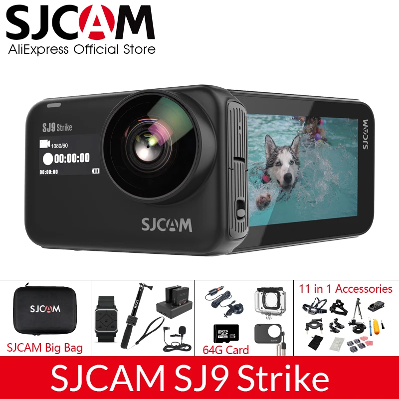 Экшн камера SJCAM SJ9 Strike водонепроницаемая быстрая зарядка|Экшн-камеры| |