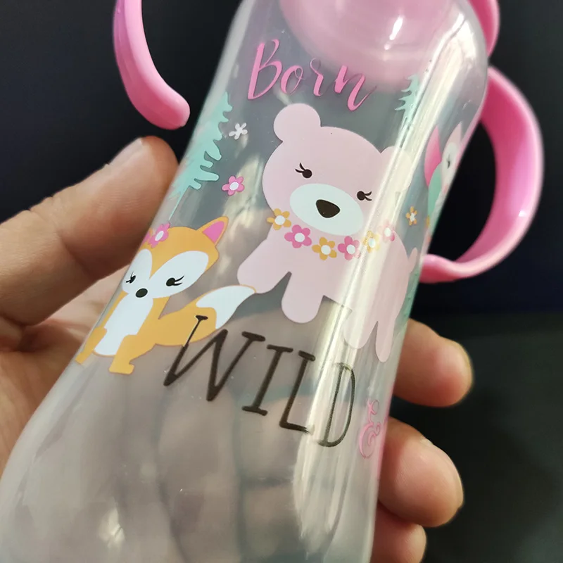 Water Bottle Milk Bottle Feeding Bottle Glass Milk Bottle Baby Feeding Utensils 120ML/240ML Newborn Children Infant Baby Boy Girl Wide Mouth PP Feeding Bottle Drinking Water Breast-like Feeding