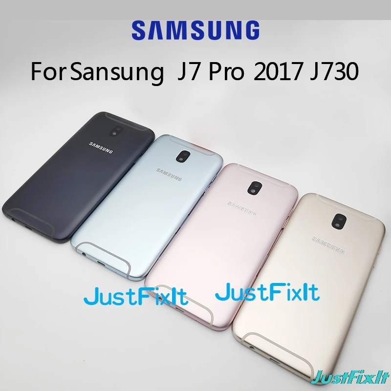 Для SAMSUNG Galaxy J7 Pro J730 J730F SM-730F задняя крышка батарейного отсека задняя стеклянная крышка Корпус чехол Замена батарейного отсека